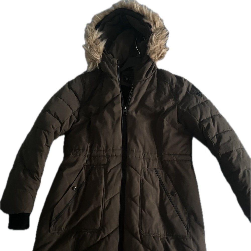 Guess Mid-length Puffer Winter Coat